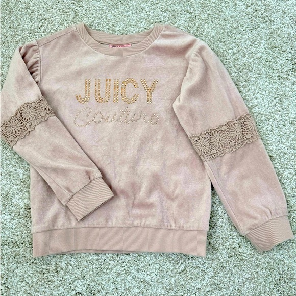 Girls pink Juicy Couture velour set. Size 6 - Picture 2 of 4